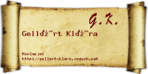 Gellért Klára névjegykártya