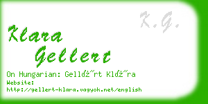 klara gellert business card